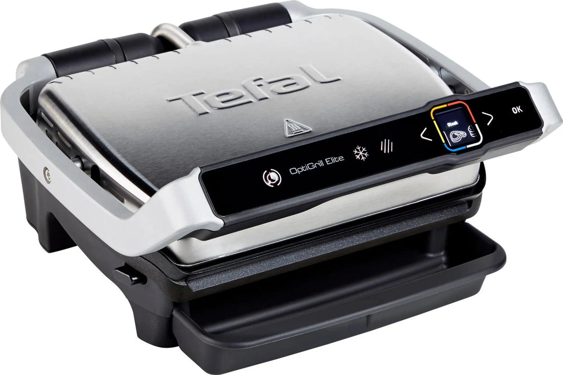 Tefal GC750D16 Optigrill Elite Kontaktgrill, silber/schwarz