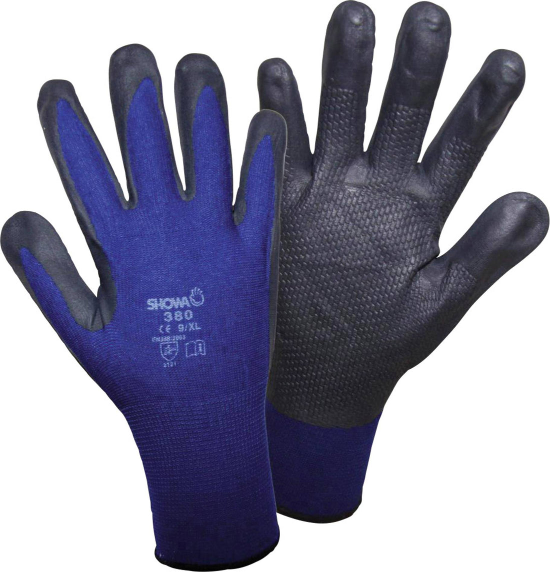 Showa 380 NBR 1163-8 Nylon Arbeitshandschuh Größe (Handschuhe): 8, L EN 388 CAT II 1 Paar